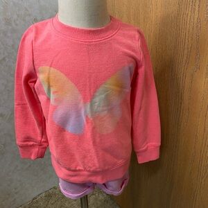 Cat&jack pink butterfly sweatshirt.